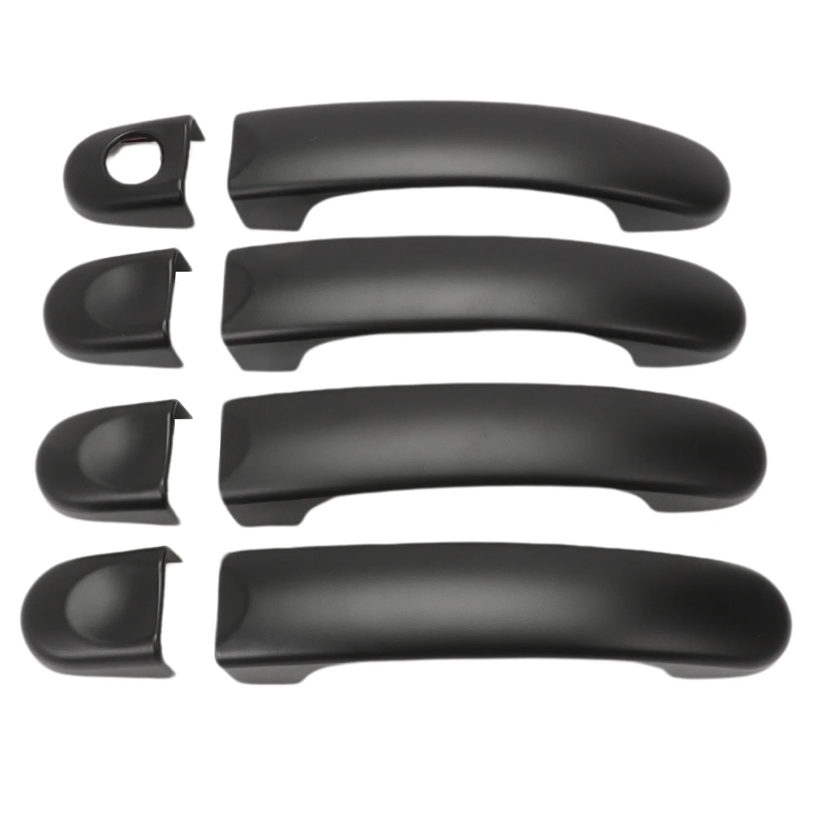 Door Handle Cover Set of 8 Suitable For VW Transporter T5 T6 Caddy Van Black