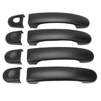 Door Handle Cover Set of 8 Suitable For VW Transporter T5 T6 Caddy Van Black
