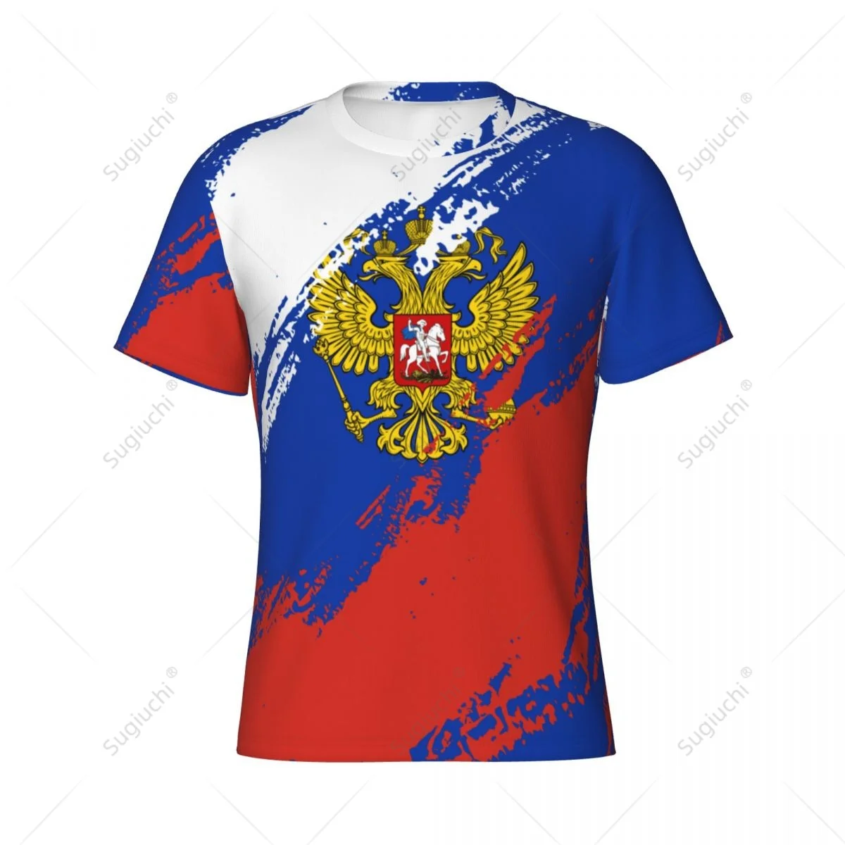 Custom Name Nunber Russia Flag Color Men Tight Sports T-shirt Women Tees jersey For Soccer Football Fans