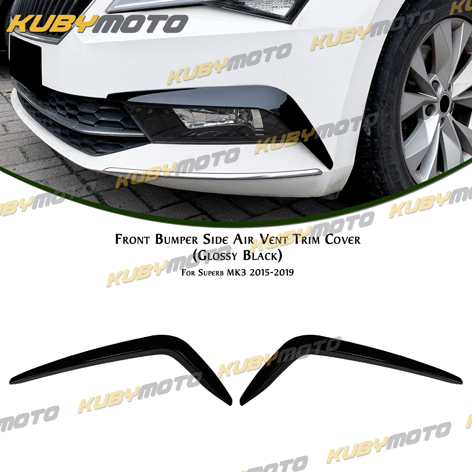 

Декоративная накладка на боковой воздухозаборник переднего бампера для Skoda Superb MK3 2015-2019, сплиттер, накладки на противотуманные фары, спойлер, аксессуары для автомобиля