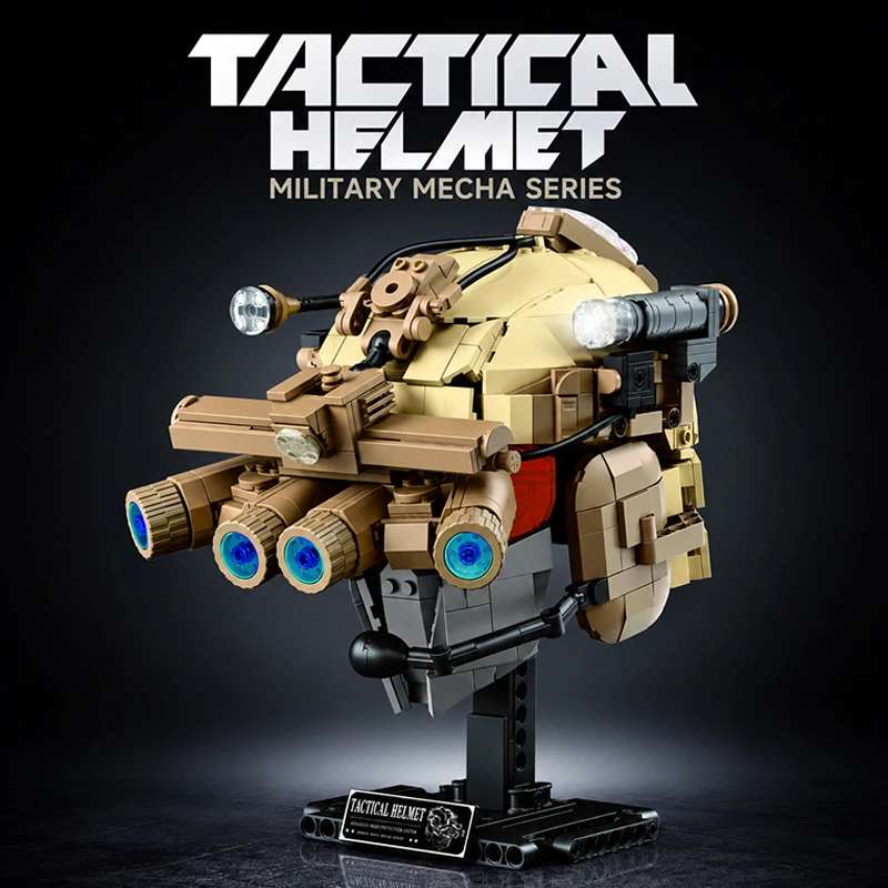 904pcs Tactical Helmet Building Blocks Set Military Soldier Equipment Model Kit Movable Goggles DIY Collectible Decor Toys Adult