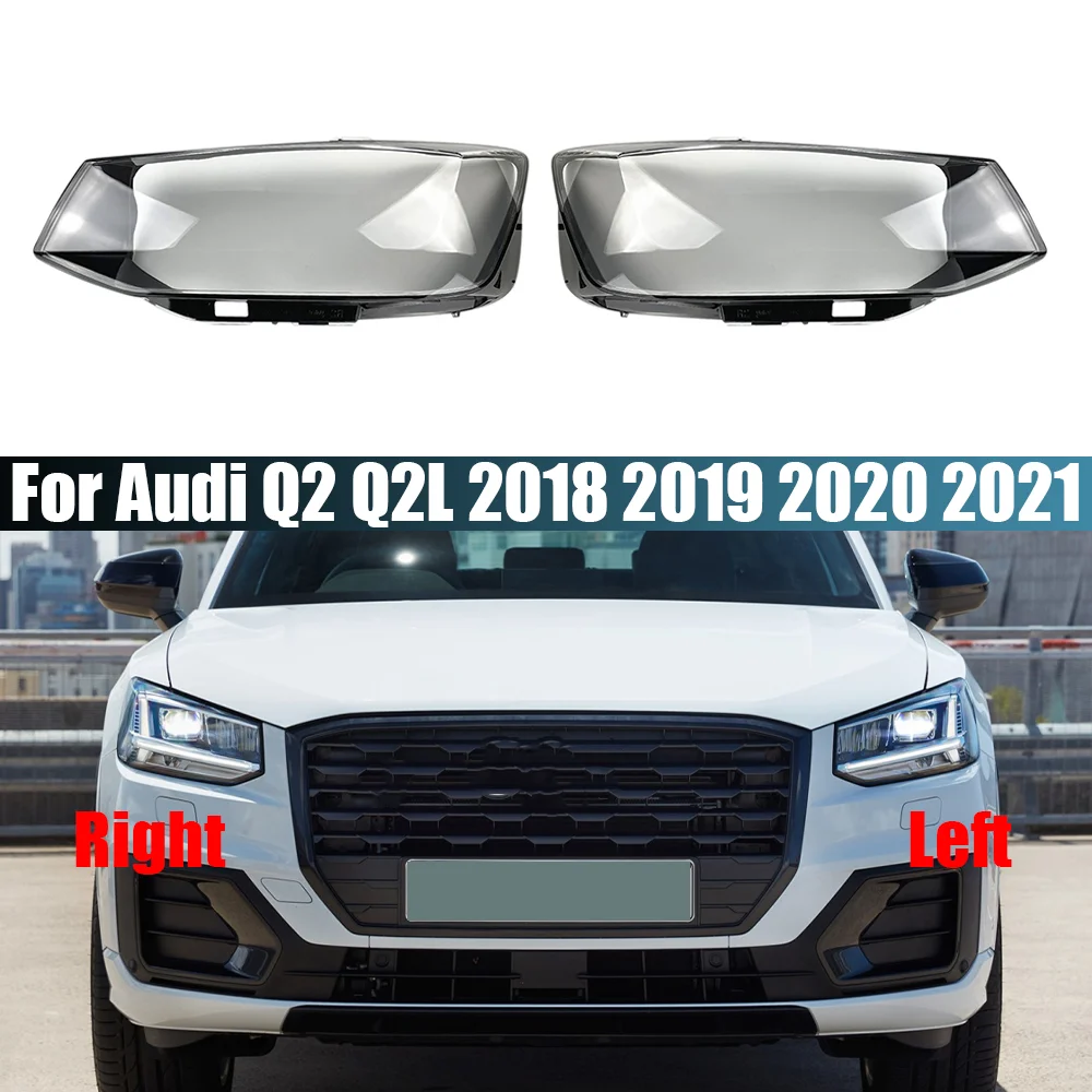 

For Audi Q2 Q2L 2018 2019 2020 2021 Headlamp Transparent Cover Lampshade Headlight Shell Lens Plexiglass Car Accessories