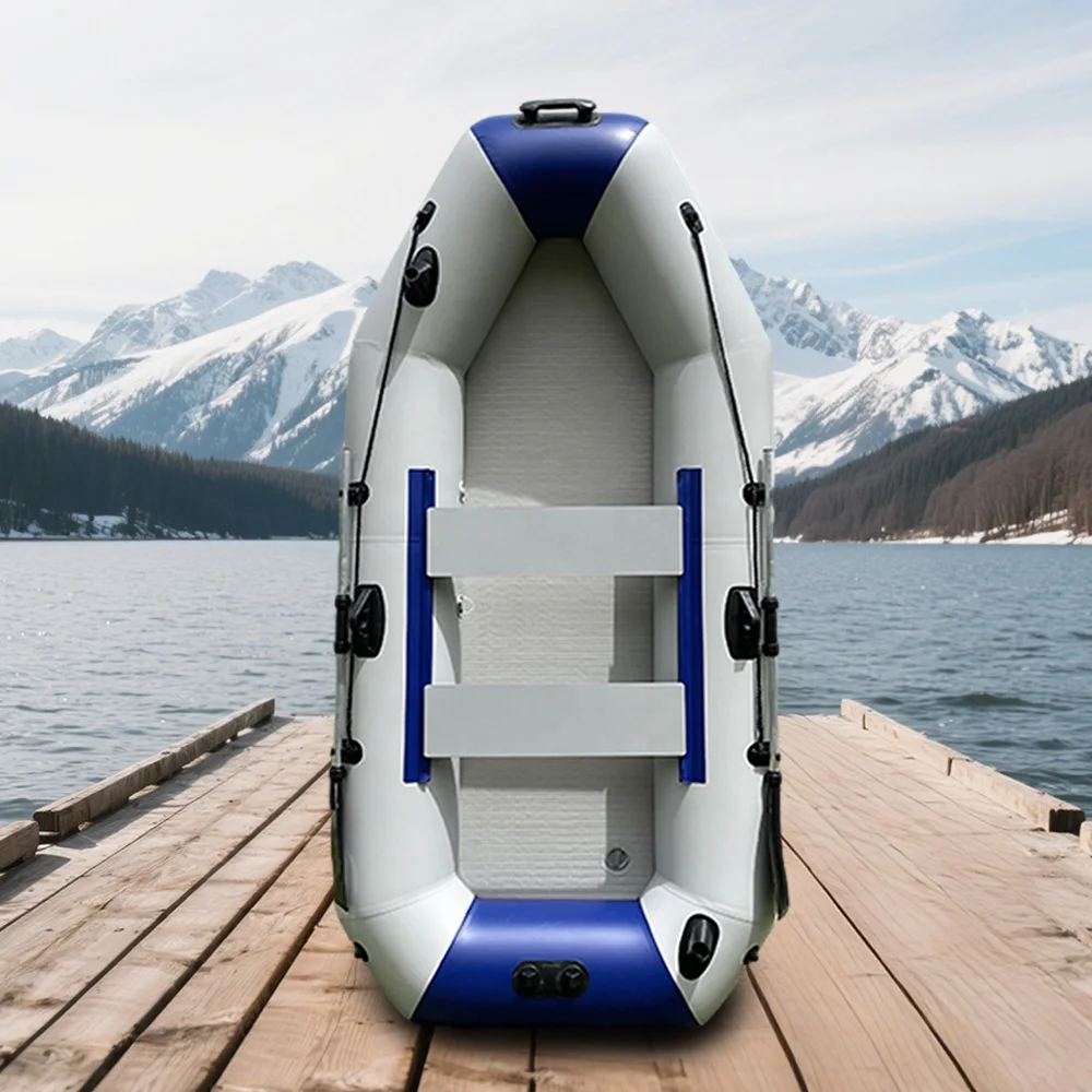 

2.6M PVC Inflatable Racing Kayak for Water Sports 3-Person Boat for Rowing Fishing Rescue & Jet Ski Accessory Pack Includedprom