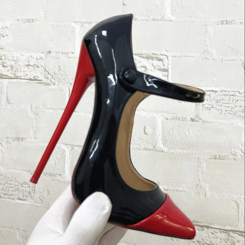 CACA 16cm/12cm Women Pumps,Mixed Colors Toe Shallow Out Shoes,Fashion Sexy High Heels,Front Strap.Blue,White,33-46,Dropship