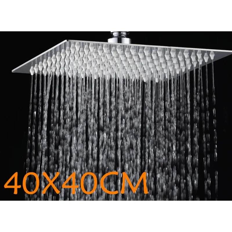 

8" or 10" or 12" or 16" Inch SUS 304 Shiny Stainless Steel Square Chrome Shower Head Ultra Thin Rain Shower Heads