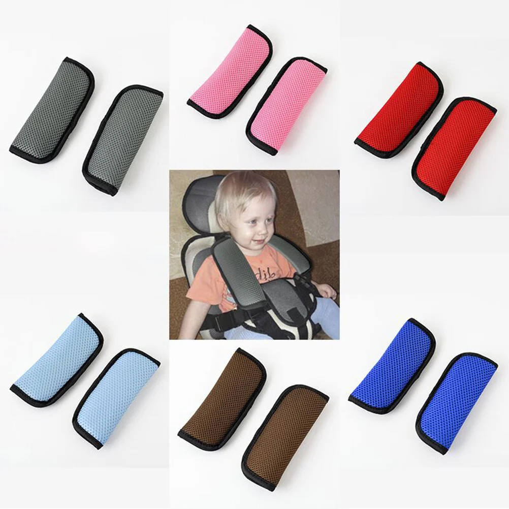 

4Pcs Shoulder Pad for Safety Belt Comfortable Strap Covers Protector Pads for Baby Pushchair Buggy Pram Travel Use