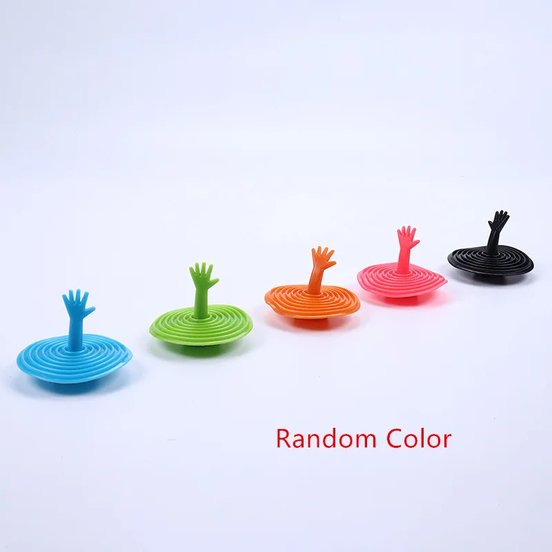 1Pc Hand Shape Random Color Rubber Sink Stopper Water Plug for Bathroom Kitchen Bathtub - Washroom Sink Bathtub Sick Stopper