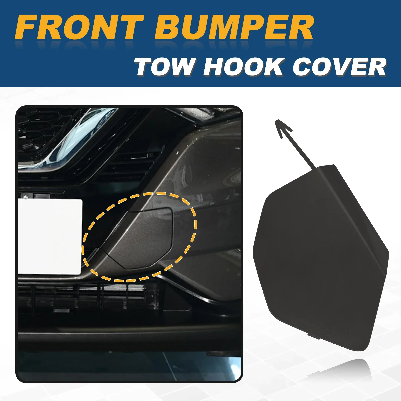 For Nissan Qashqai J11 2019 2021 Front Bumper Tow Hook Cap Towing Eye Cover 622A0DF60AB151 Car Accessories