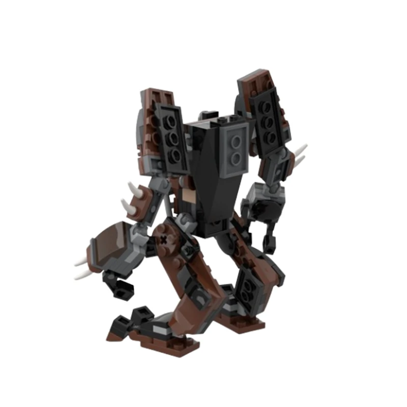 Spot MOC manned combat mech, small particle assembly blocks, technology armor model, children's toys, gifts