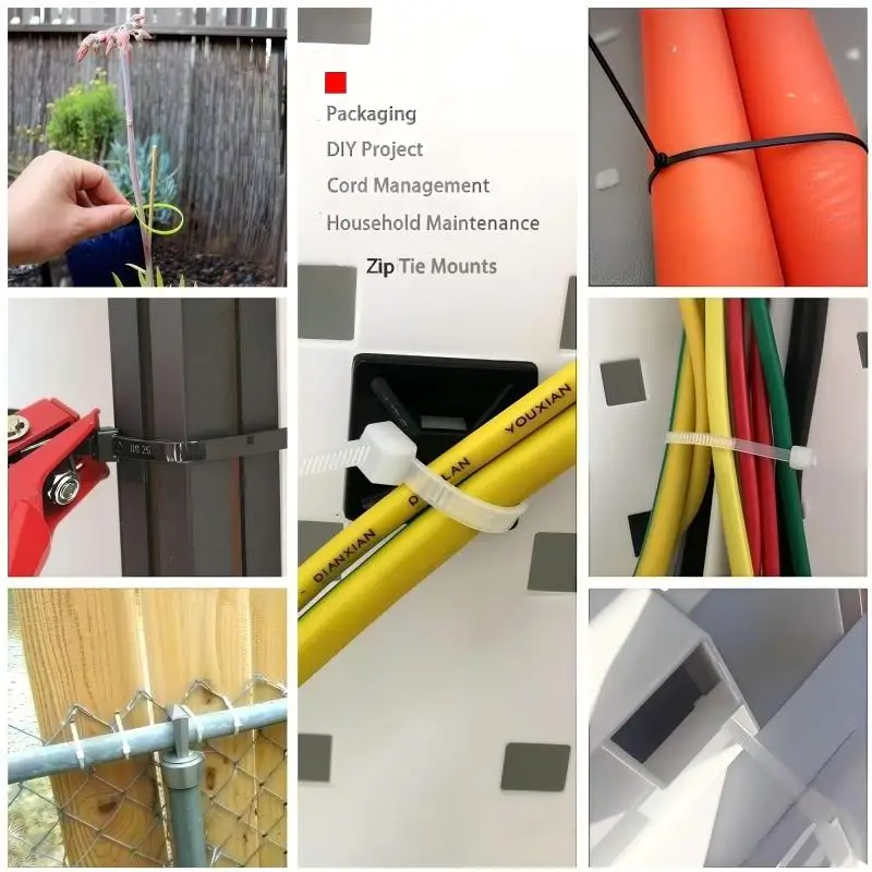 Resistant Reusable Releasable Nylon Cable Zip Ties Multi ColorEasy Release Outdoor Garden Automotive Wire Cord Bundling Fastener