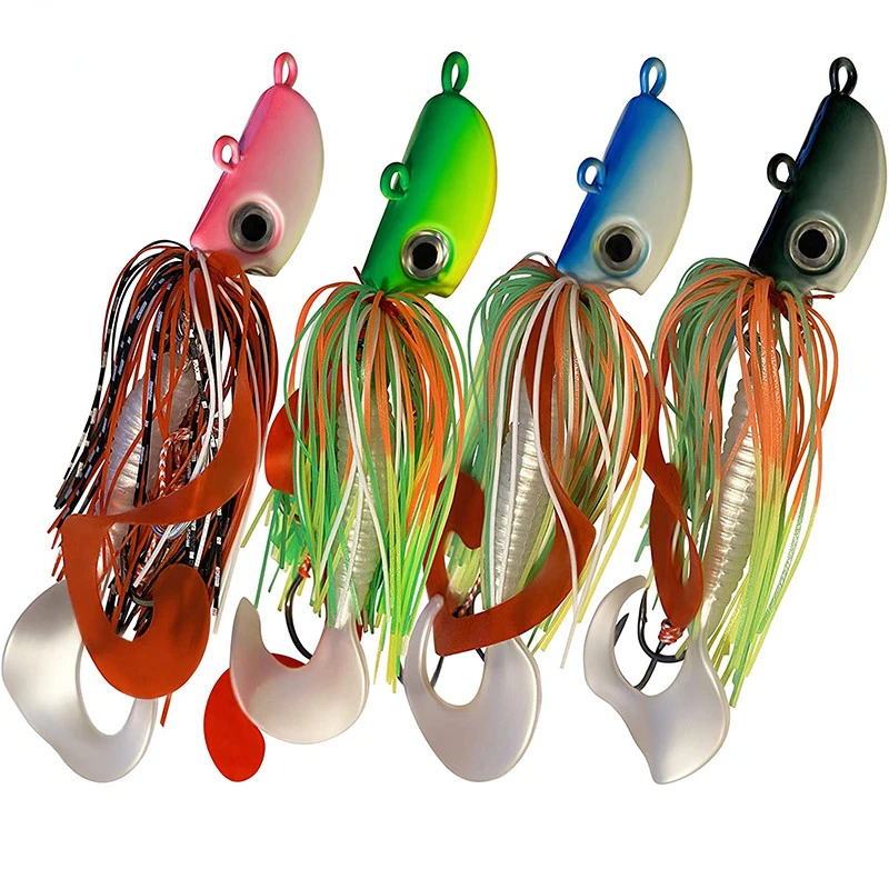 Inchiku Metal Jig Head Sea Fishing Lure Sinking Bucktail Jigs with Soft Bait Japanese Original Wobblers for Pike Seabass Fluke