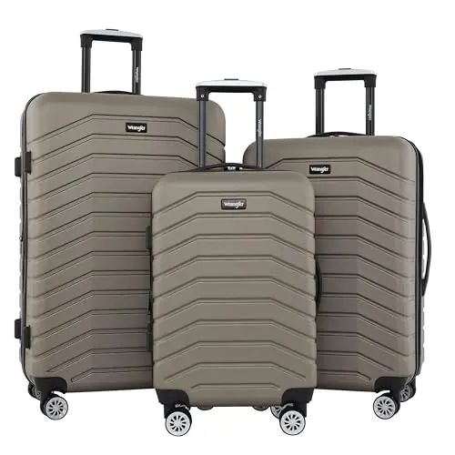 

Wrangler Tahoe 3 Piece Spinner Luggage Set, Desert Taupe