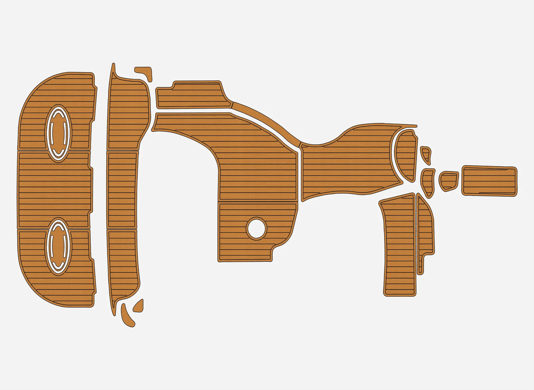 

2002 Wellcraft 37 Martinique 1/4 дюйма, 6 мм, пена EVA, нескользящий морской коврик из тикового дерева из ПВХ, морской коврикjah, водный ковер, морской пол