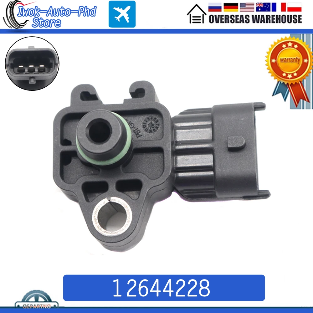 12644228 MAP Manifold Absolute Pressure Sensor for Buick LaCrosse Regal Cadillac Escalade ESV For Chevrolet Tahoe GMC Sierra