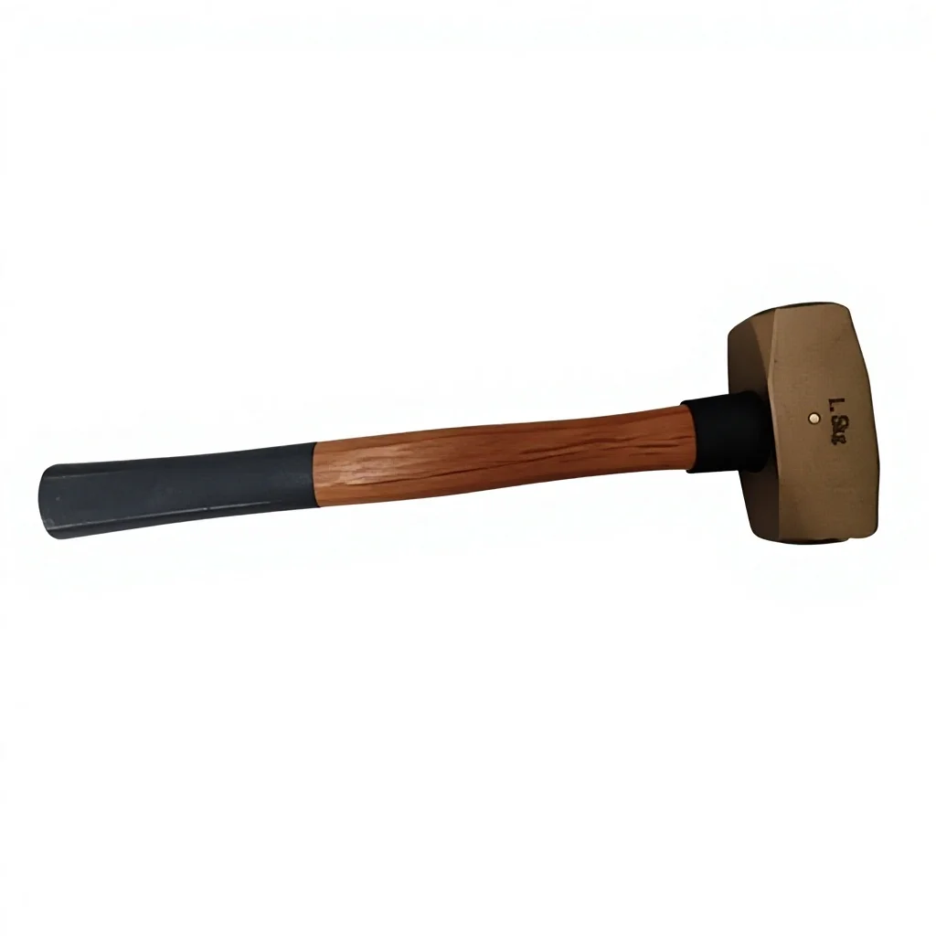 Explosion-proof tool, aluminum bronze 1kg, hammer, German style, with hickory handle, suitable for various fields
