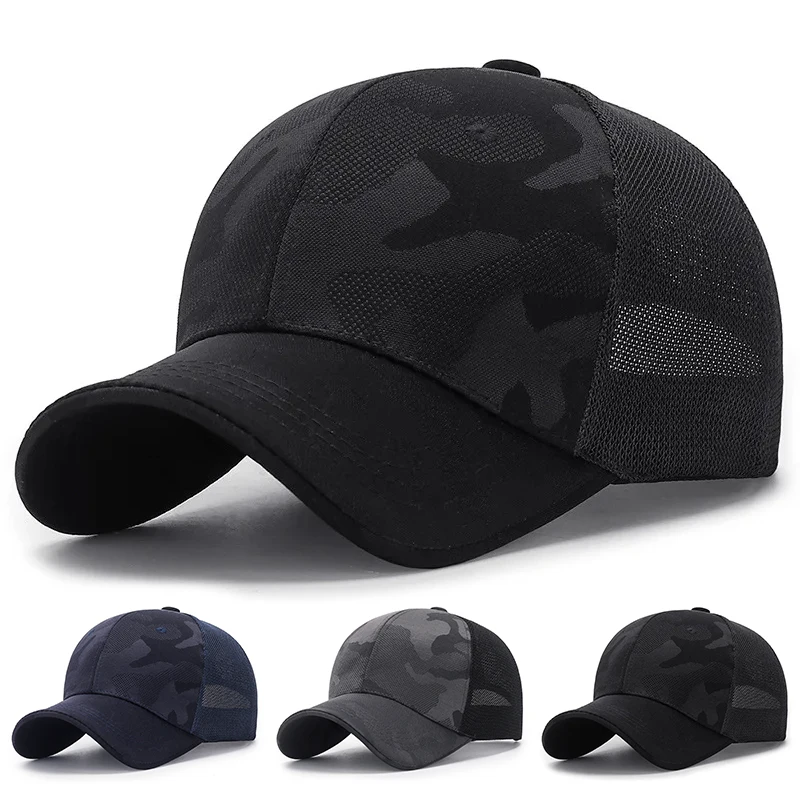 Unisex Light Plate Camouflage Breathable Baseball Net Caps Spring and Autumn Outdoor Adjustable Casual Hats Sunscreen Hat