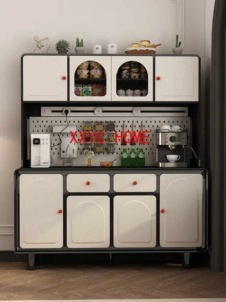 

French Retro Wall-Mounted Home Living Room and Kitchen Multi-Function Tea Locker