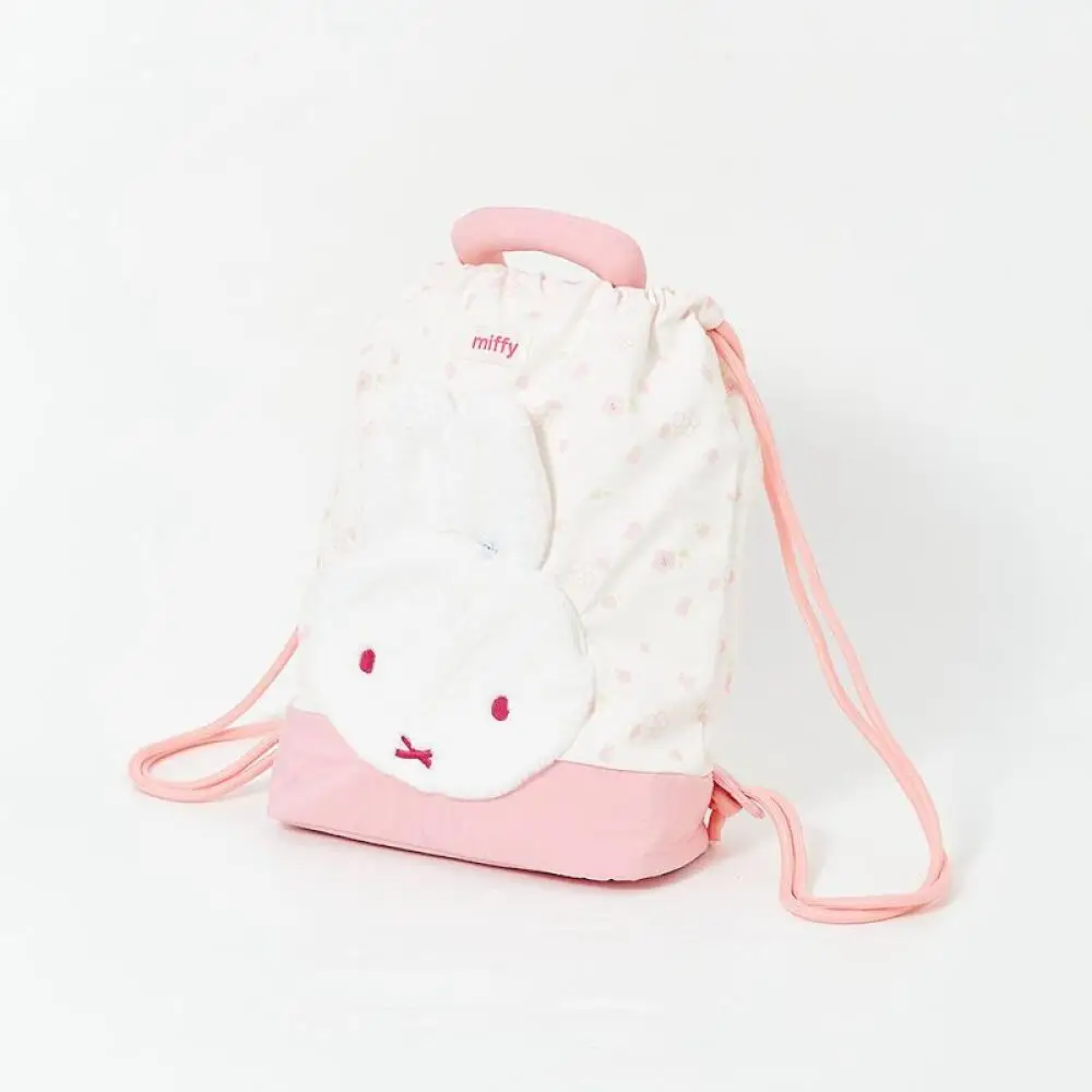 

Сумка на шнурке с рисунком Miffy Kawaii Miffy Rabbit, плюшевый рюкзак, большая вместимость, креативная мебельная сумка, украшение для повседневной жизни