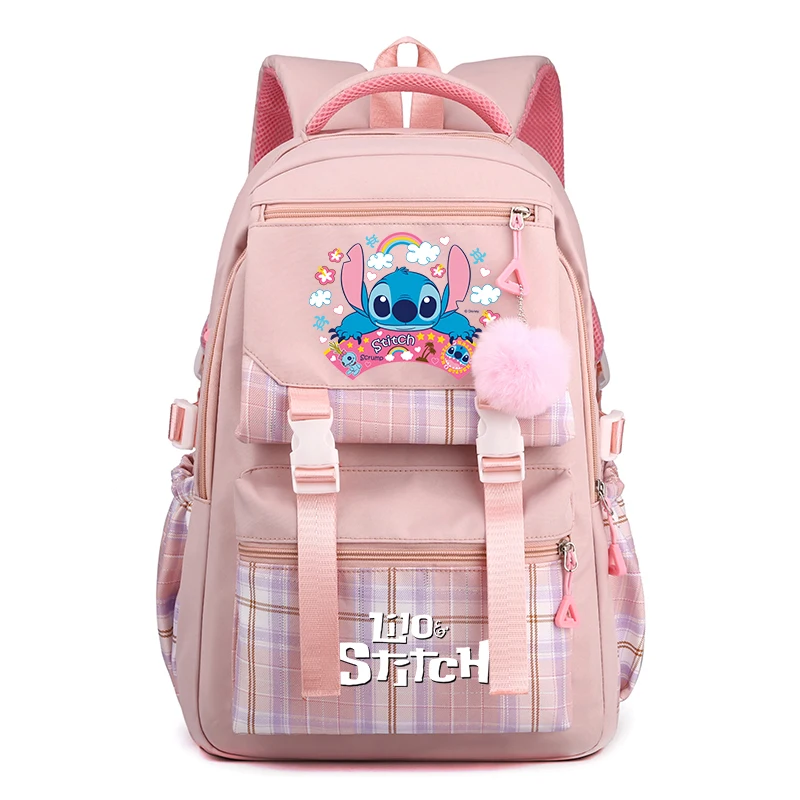 

MINISO Lilo Stitch Backpack for Women Cute Casual School Bags Girl Boy Student Teenager Rucksack Birthday Gift Toy