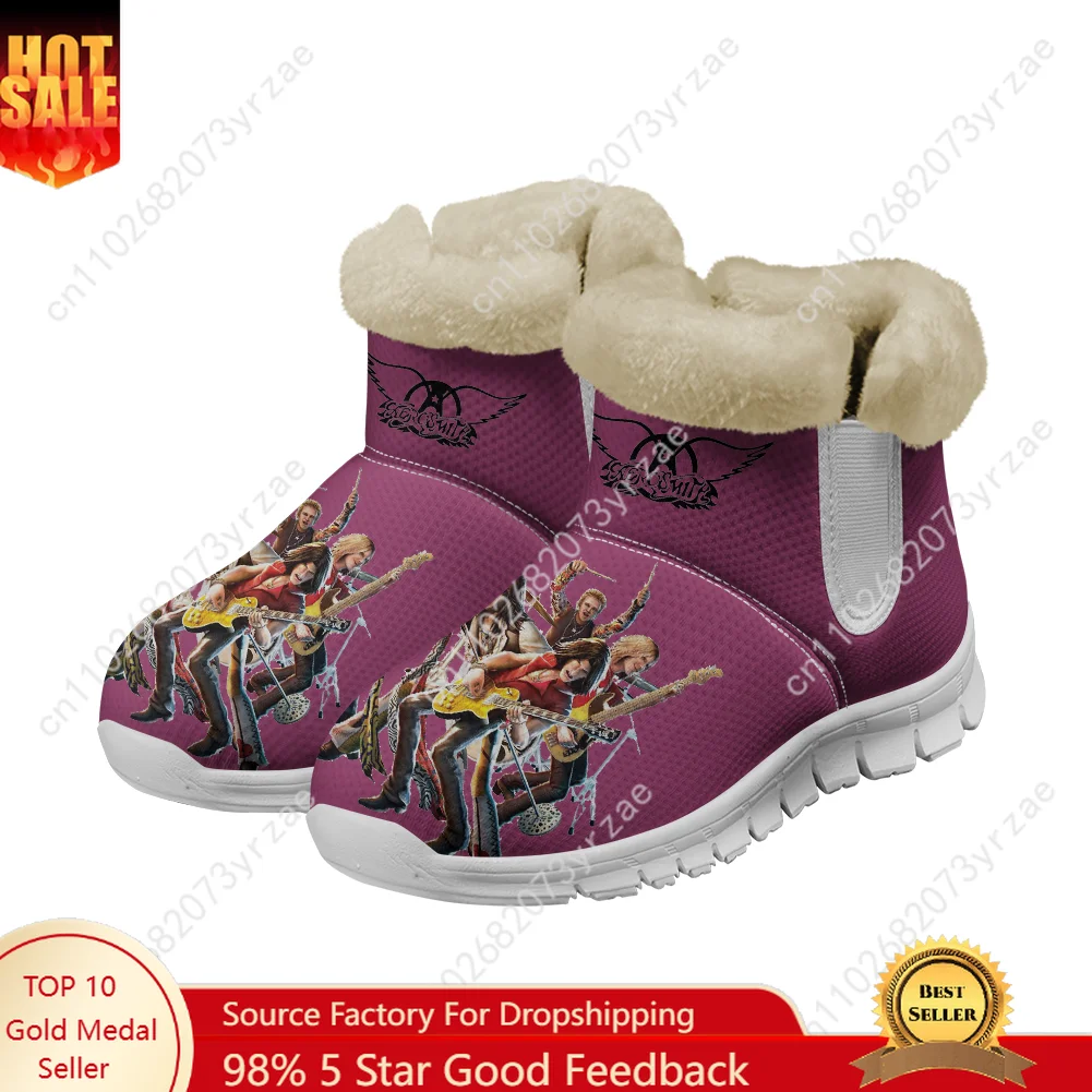 

Aerosmith Snow Boots Warm Boot Mens Womens Casual Shoe High Quality Casual Lightweight Couple Pattern Text Print Custom Shoes