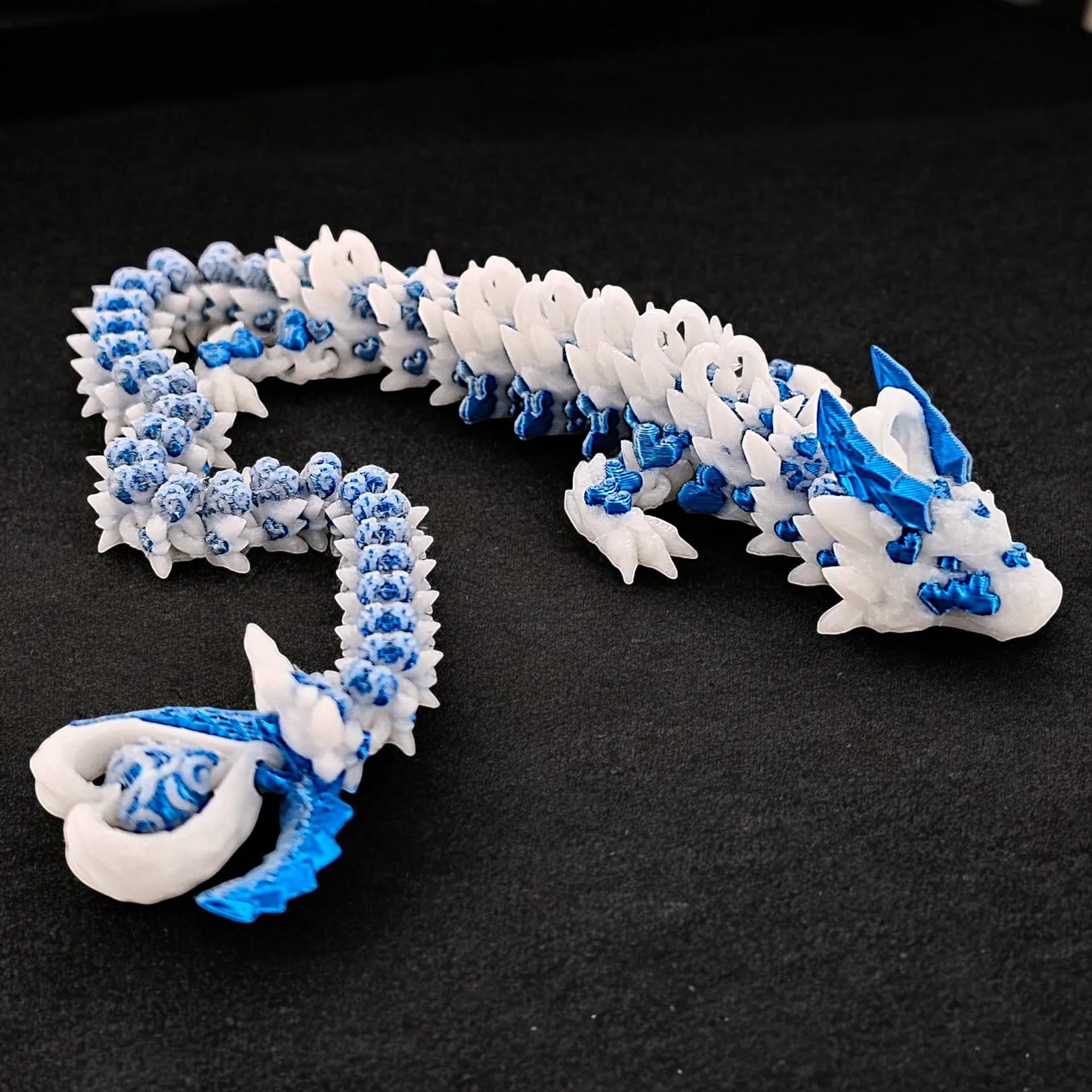 32 cm 3D-Druck Cool Dark Dragon Spielzeug Gelenke Bewegliche Rotierende Simulation Drachen Modell Kreative Geschenk Hause Dekoration Ornamente