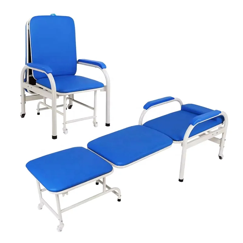 

Medical Accompanying Chair Hospital Furniture Attendant Folding Bed
