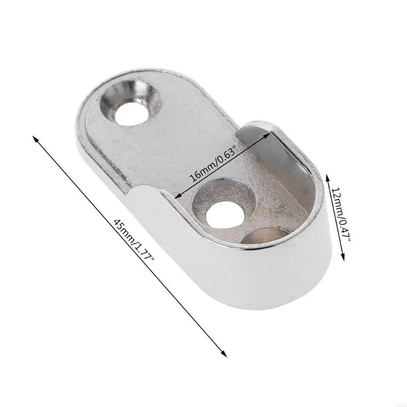 HX6D 2pcs Armario vestuario Soporte varilla del armario Pole del soporte del soporte del soporte del del
