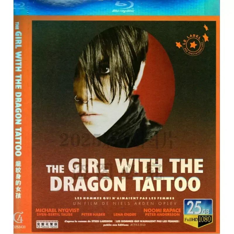 Swedish Suspense Thriller Crime Movie The Girl With The Dragon Tattoo 1-3 BD High Definition Blu-ray 3 Discs