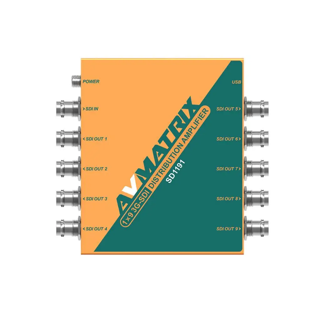 Avmatrix SD1191 1×9 3g/hd/3g-sdi Re-clocking Reclocking Distribution Amplifier 9xsdi Ouput