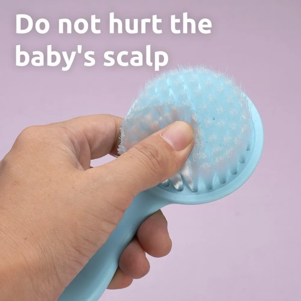 2 PCs Scalp Massage Hair Comb Brush Set Plastic Soft Nylon Newborn Hair Brush Daily Head Care Set Toddler Hair Comb