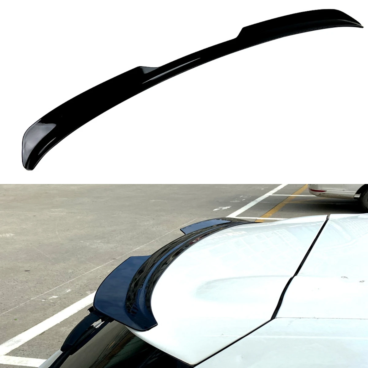 Auto-Dachspoiler Flügel Lippe für VW Golf 7 MK7.5 VII GTI R GTD Max 2014-2019 Heckspoiler für Standard R-Line Stil – Detail 3
