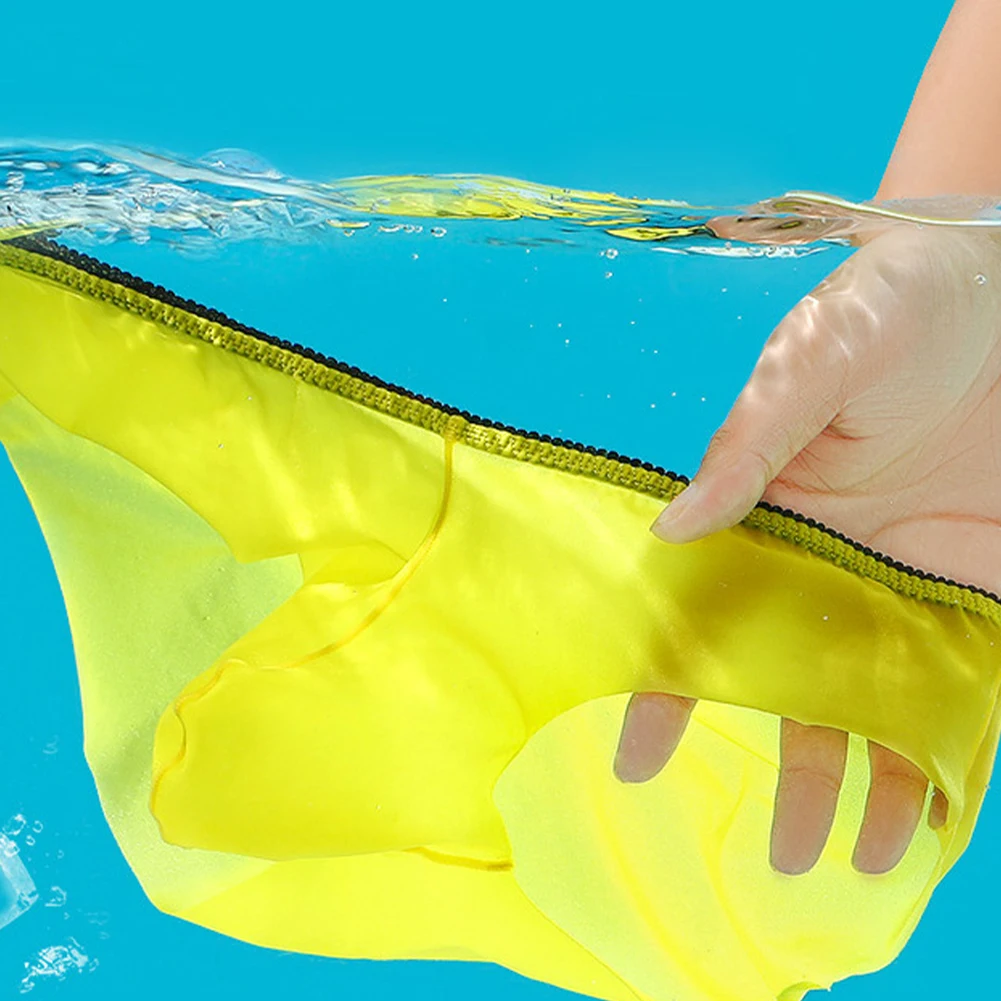 

Breathable Mens Underwear Pink U-Convex Pouch Underpants Low-Waist Style Solid Pattern Breathable Material Elastic Waistband