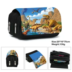 Dinosaur Print Cosmetic Cases Pencil Box Boys Girls T. Rex Pencil Bags Children School Case Stationary Bag Gift