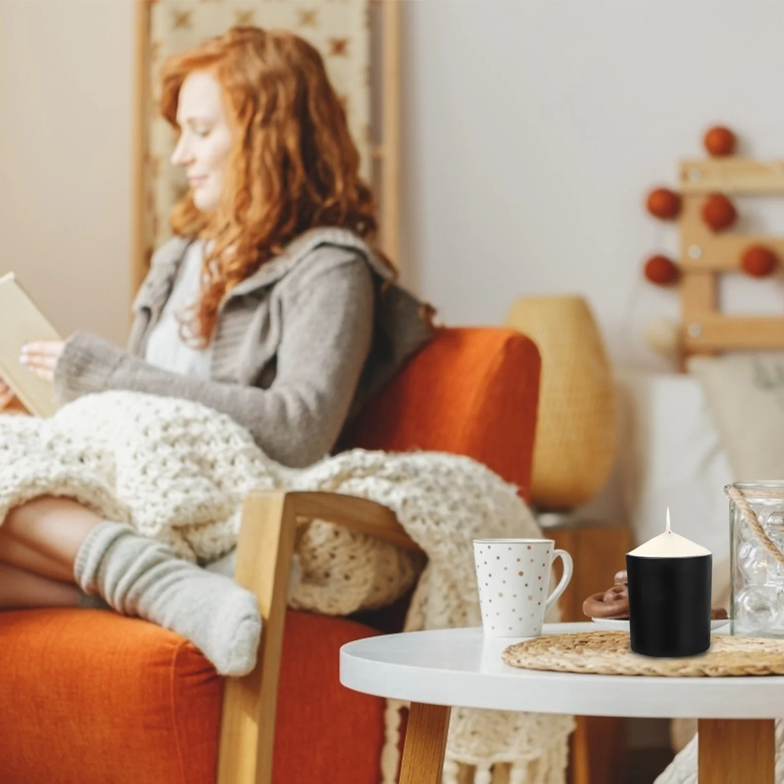 

4Sets Glass Tins Scented Aromatherapy DIY Jars High Quality Decorative Home Office Use Tin Glass Jar