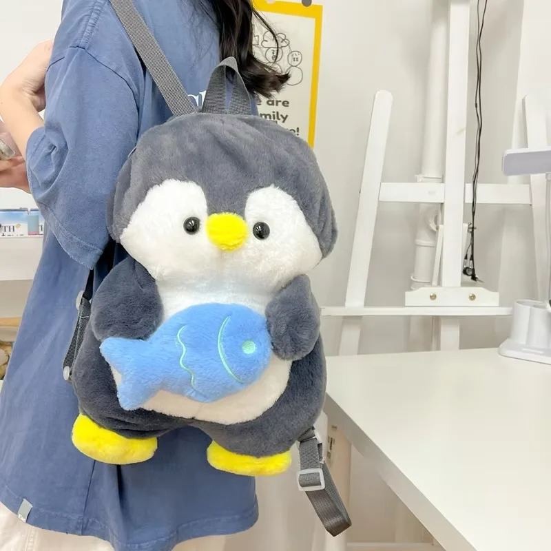 Cute Red Panda Plush Backpacks Lolita Furry Lesser Panda Knapsack Fashion Fur Soft Crossbody Shoulder Bags Kawaii Girl Rucksacks