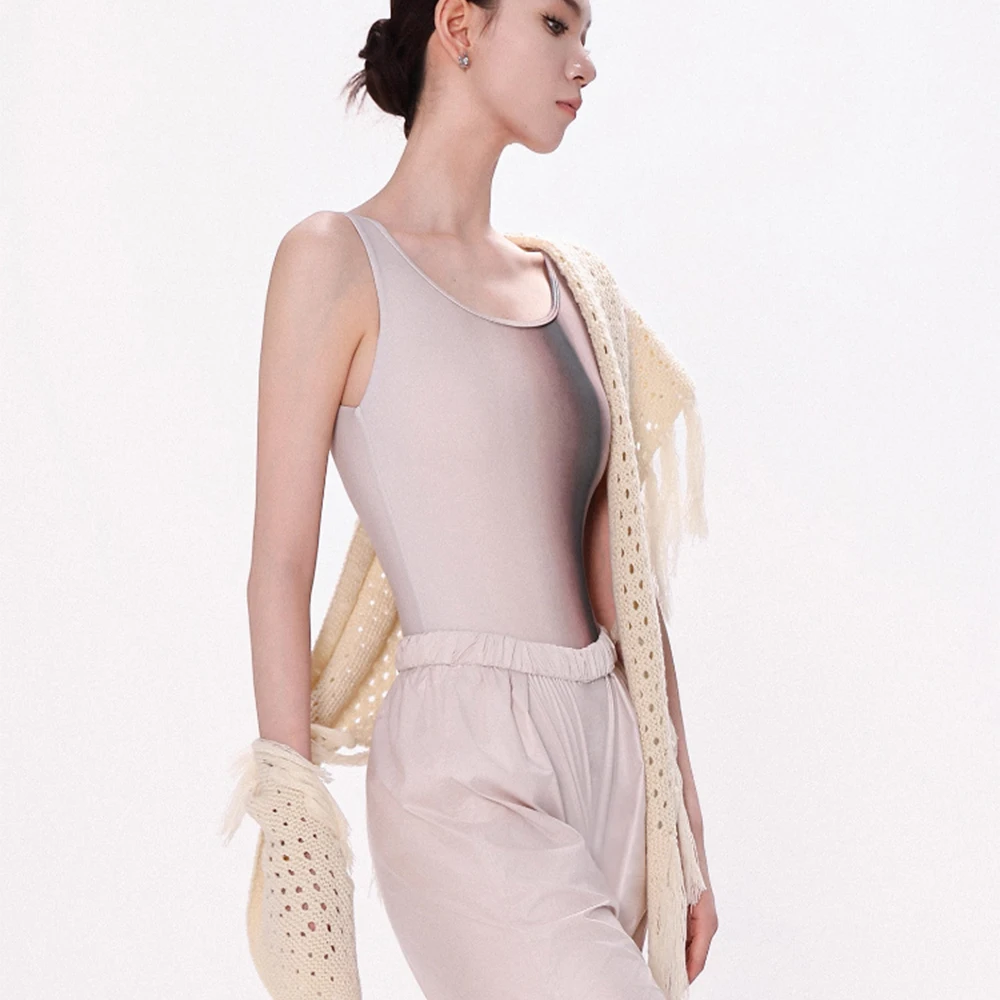 레트로 플로럴 프린트 스트랩, 발레 코스튬 레오타드, 트레이닝 원피스, 체조 공연 의류, 요가 의류