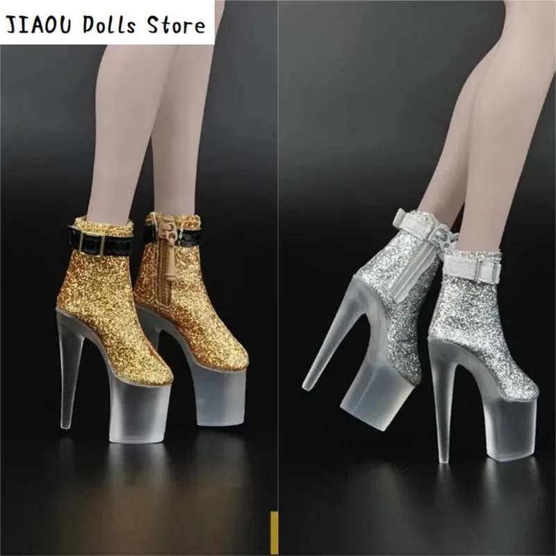 

ZYTOYS ZY1020 1/6 Scale Female Transparent Bottom High Heel Shoes Boots Model for 12'' Soldier Action Figure Body Doll Toys
