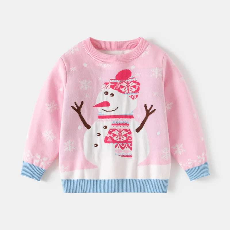 

2-8T Christmas Sweater for Infant Girl Toddker Kid Baby Winter Clothes Long Sleeve Xmas Sweater Knit Pullover Top Knitwear