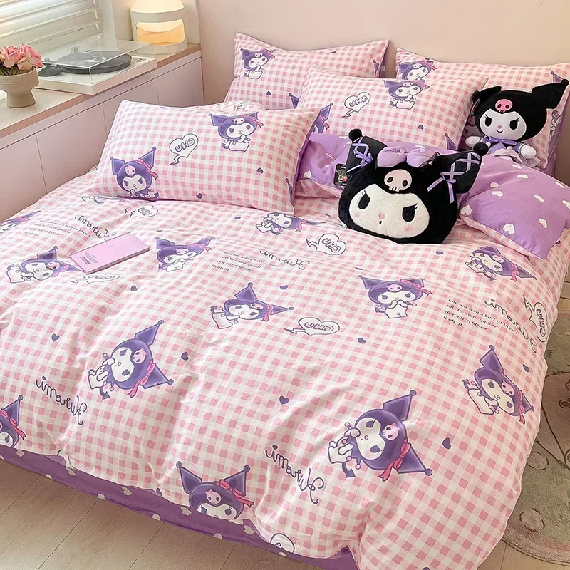 

Sanrio Bed Four Piece Cute Black Rice Cinnamon Hello Kitty Anime Accessories Bedding Bedsheets Pillowcases Home New Year Gifts