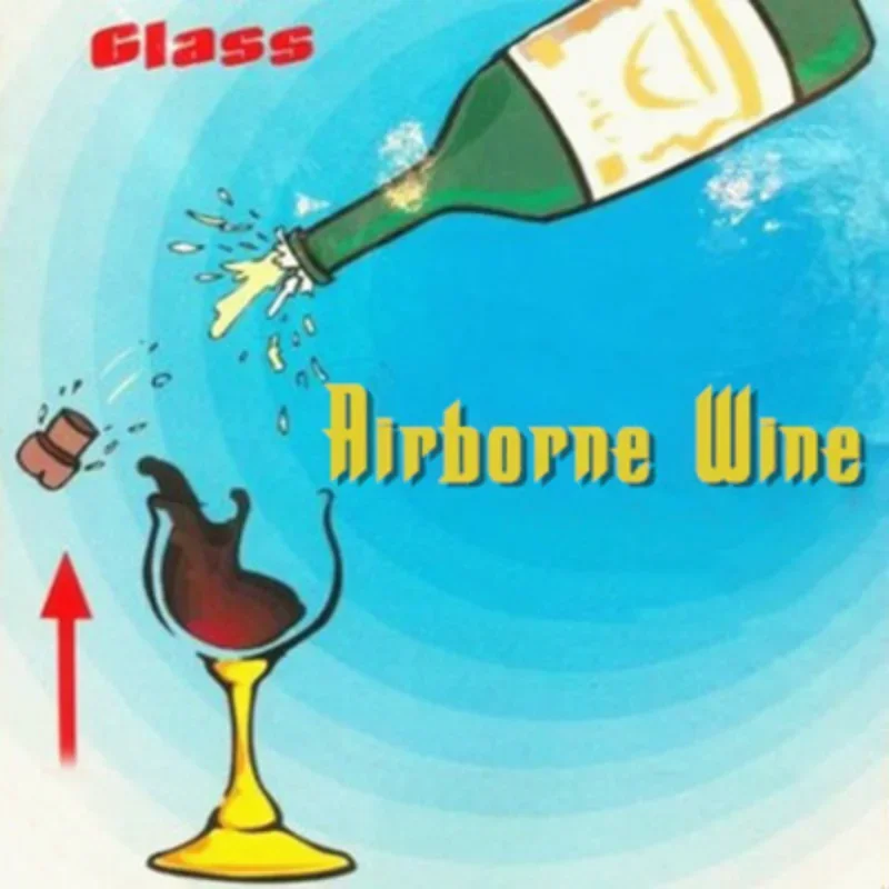 Airborne Wine (glass & Gimmick) Magic Tricks Magician Stage Gimmick Props Illusion Comedy Glass Remains Suspended In Air Magia