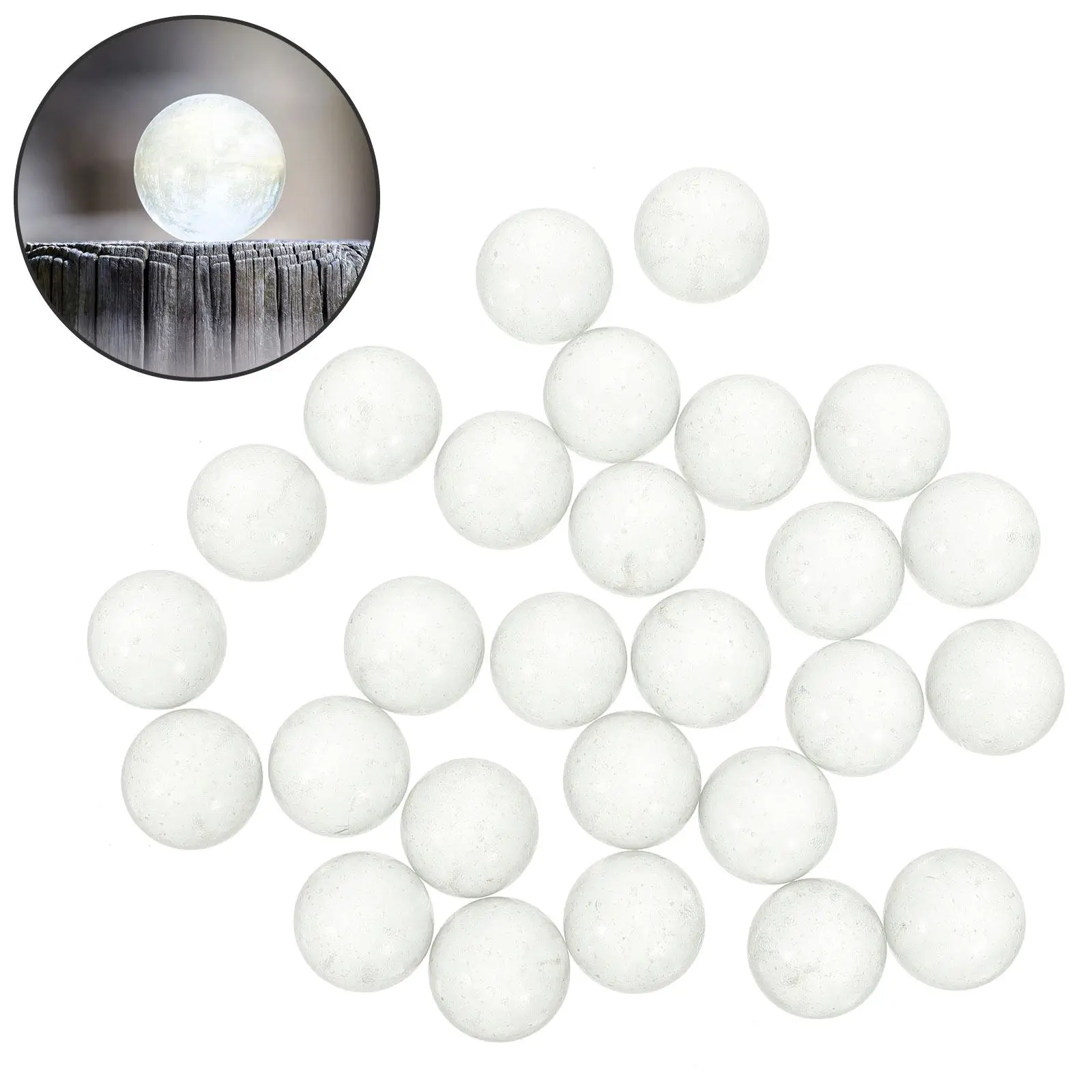 180Pcs Clear Glass Marbles 16Mm Crystal Clarity Vase Decor Filler Fish Tank Decoration DIY Craft Beads Round Smooth Glass Balls