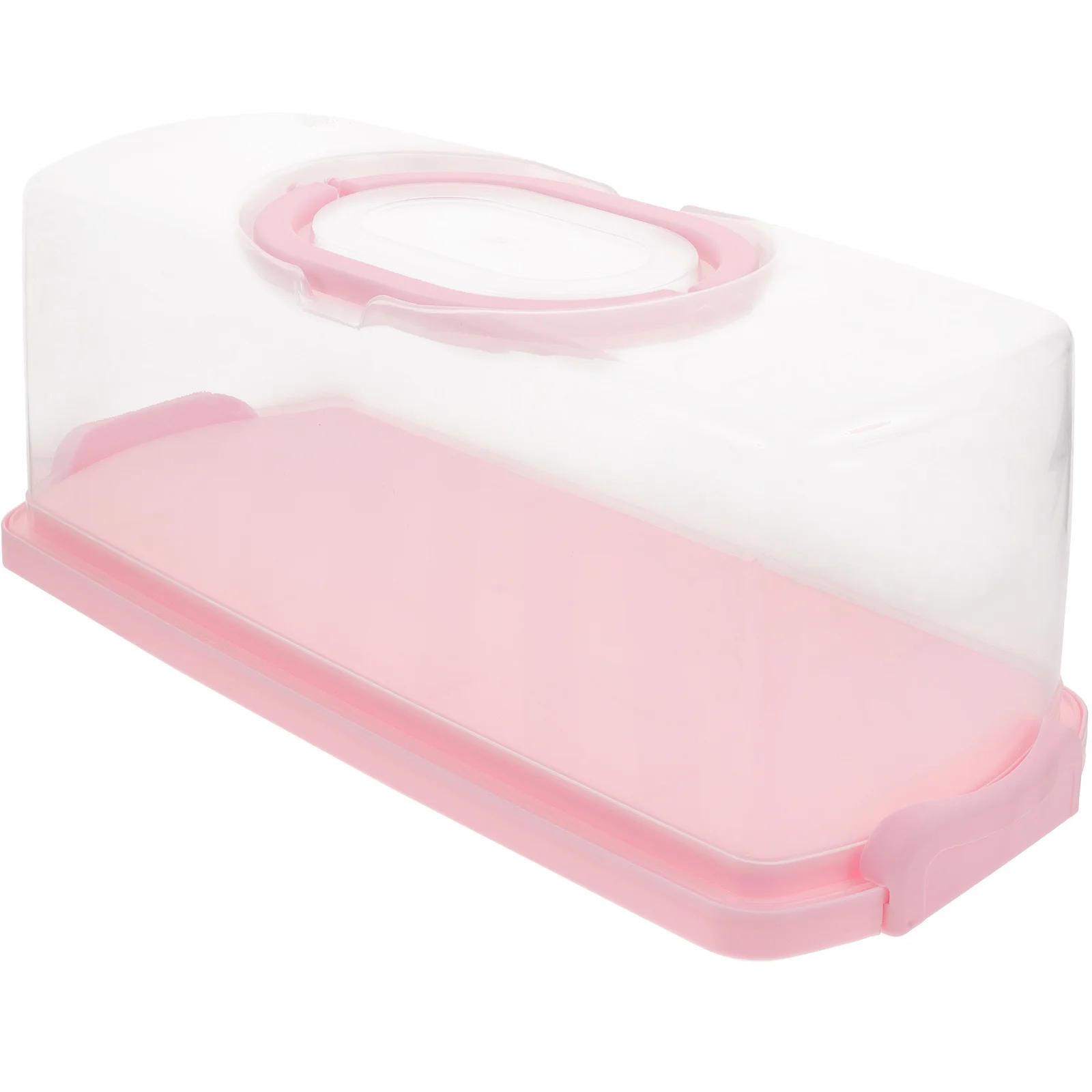 Transparent Cake Storage Container with Handle Lid Reusable Dessert Box Practical Bread Storage Carrier Tall Bread Bin