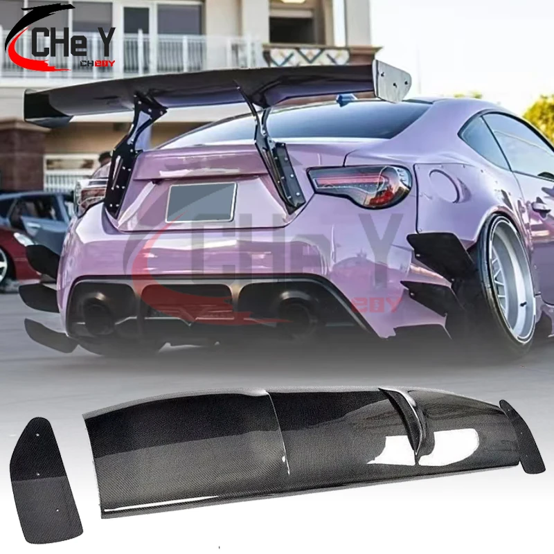 Car-Styling Unpainted Black FRP / Carbon Fiber Material Rocket Rabbit Style Rear Trunk Wing Spoiler For Subaru BRZ Toyota GT86