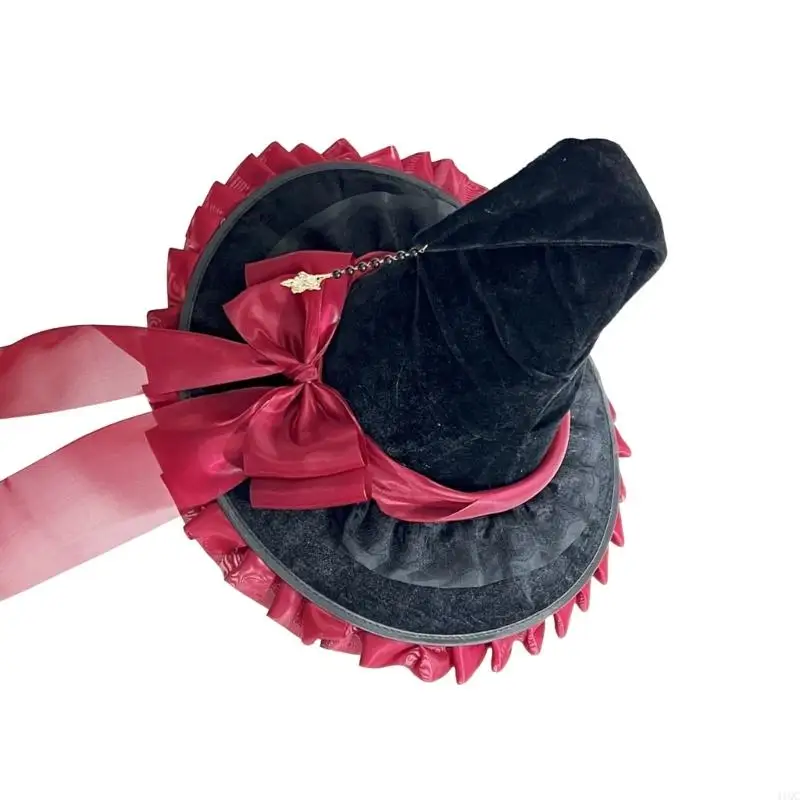2025 Nuovo cappello da stregone Halloween Capsine magnetiche per donne Accessori per costumi per magliette per donne Disegni a