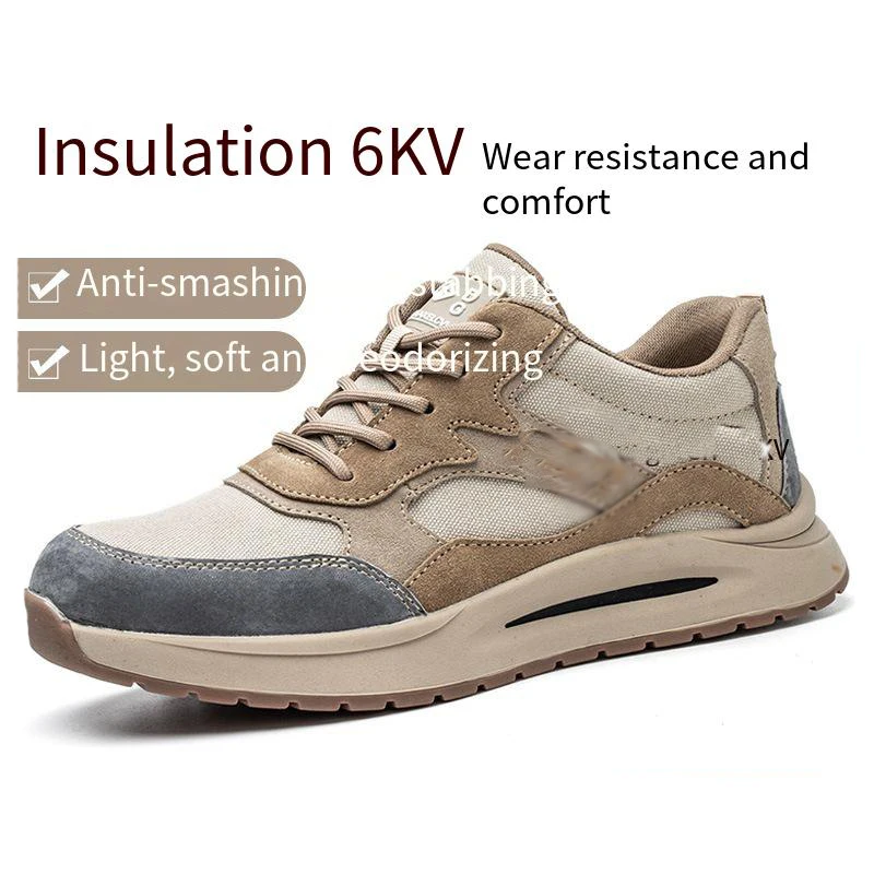 

Labor Protection Shoes Anti Smashing Anti Stabbing Steel Head Insulation Work Site Breathable Anti Odor Comfortable Safety Shoes