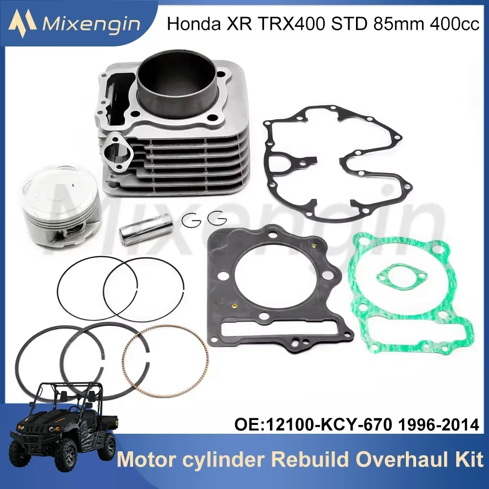 ATV STD 85mm 400cc For Honda TRX400X XR400R TRX400EX 12100-KCY-670 96-14 Motorcycle cylinder piston gasket Rebuild Overhaul kit