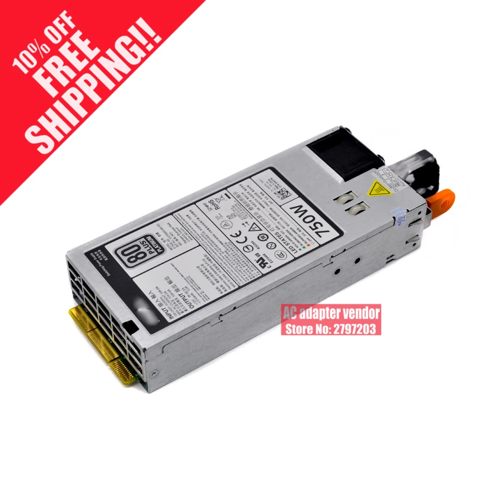 

FOR DELL server R720 XD R620 T620 power supply 750W 5NF18 6W2PW 9PXCV