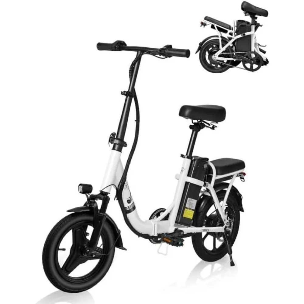 دراجة كهربائية للبالغين، بطارية قابلة للإزالة مقاس 14 بوصة/26 بوصة، دراجة كهربائية للتنقل، نظام امتصاص الصدمات متعدد المراحل، 20 ميجا في الساعة، 20+ ميلًا #1