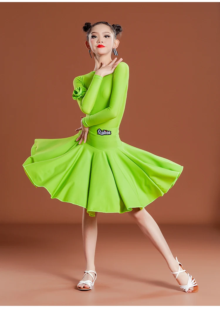 

Childrens Latin dance costumes for Internetcelebrities girls Latin dance costumes performance costumes and professional clothing