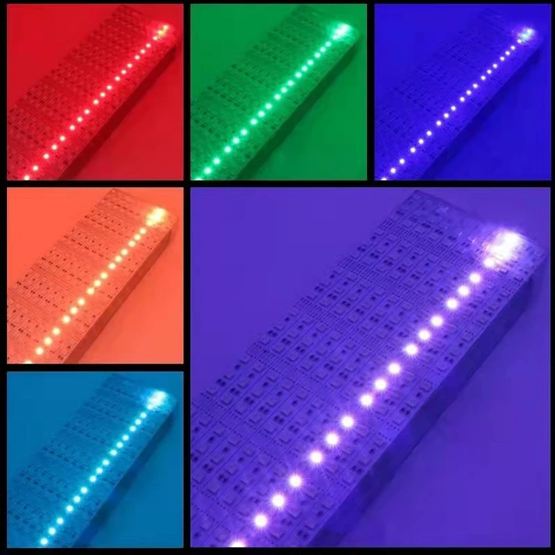 Imagem -03 - Led Rgb Bar Strip Iluminação Lâmpada do Armário 36leds 12v 5050smd 05 m 10 Pcs